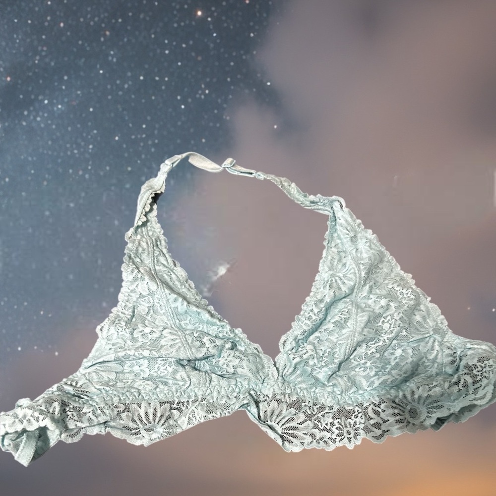Victoria's Secret Lace bralette in Soft turquoise